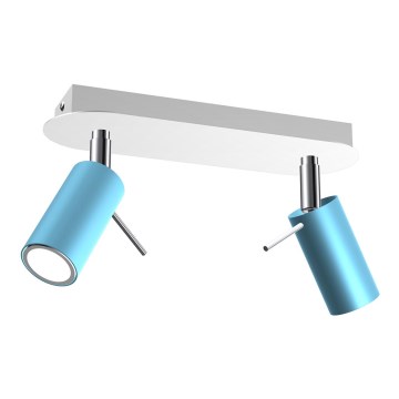 Kohdevalo PRESTON 2xGU10/MR11/40W/230V sininen