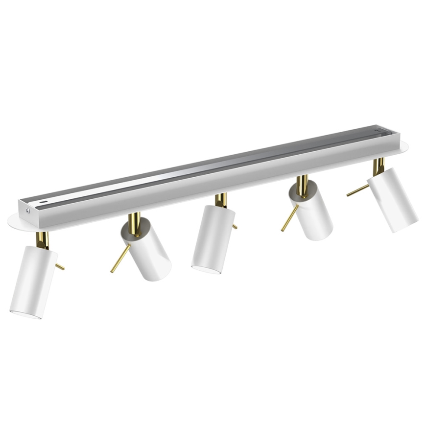 Kohdevalo PRESTON 5xGU10/MR11/40W/230V valkoinen/kulta