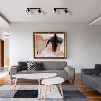 Kohdevalo PUNTA 2xGX53/10W/230V musta