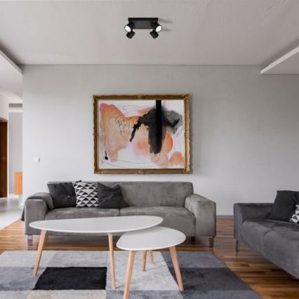 Kohdevalo PUNTA 4xGX53/10W/230V musta