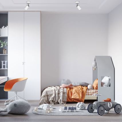 Kohdevalo RENO 1xGU10/8W/230V valkoinen/kiiltävä kromi