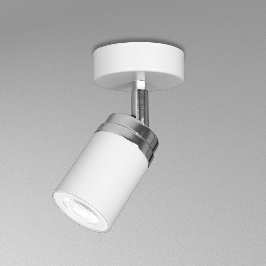 Kohdevalo RENO 1xGU10/8W/230V valkoinen/kiiltävä kromi