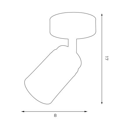 Kohdevalo RENO 1xGU10/8W/230V valkoinen/kiiltävä kromi