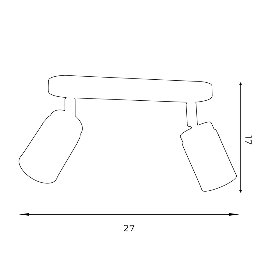Kohdevalo RENO 2xGU10/8W/230V valkoinen/kiiltävä kromi