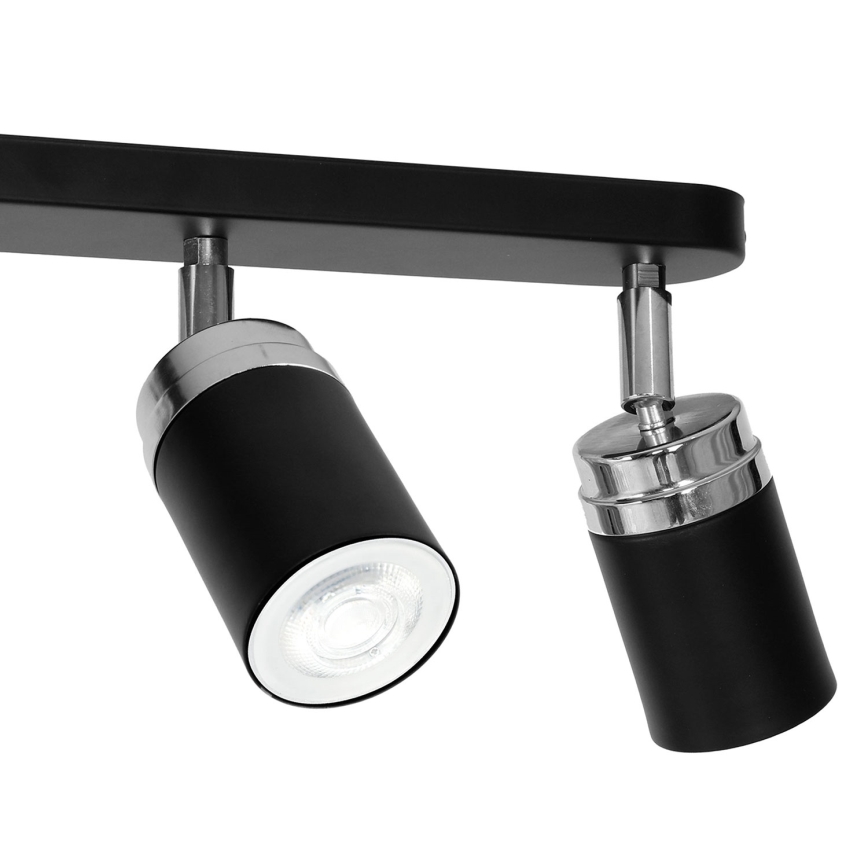 Kohdevalo RENO 3xGU10/8W/230V musta/kiiltävä kromi