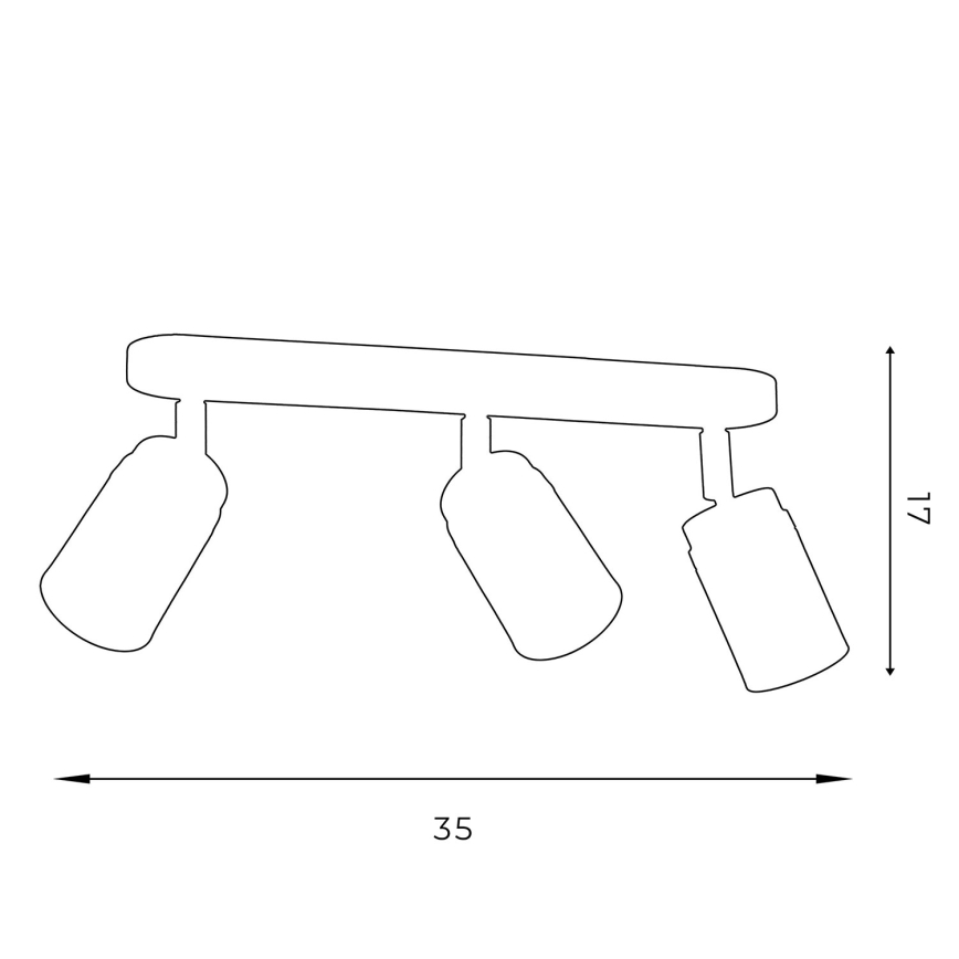 Kohdevalo RENO 3xGU10/8W/230V musta/kiiltävä kromi