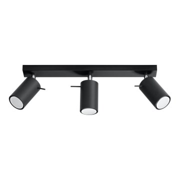 Kohdevalo RING 3 3xGU10/10W/230V musta