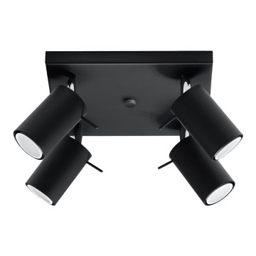 Kohdevalo RING 4 4xGU10/10W/230V musta