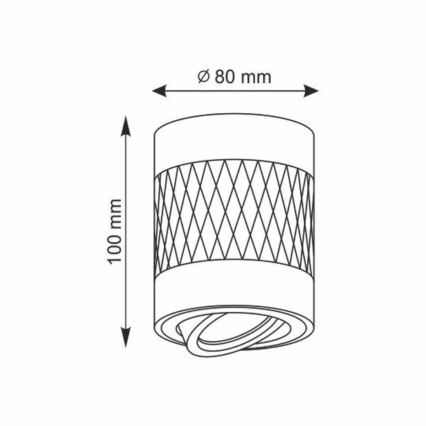 Kohdevalo RUBIN 1xGU10/10W/230V musta