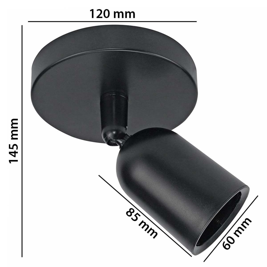 Kohdevalo SOLIS 1xGU10/6W/230V musta