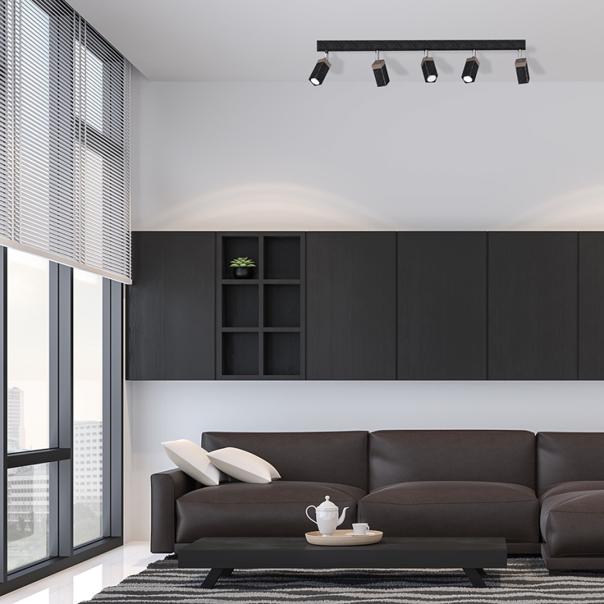 Kohdevalo SOLO 5xGU10/MR11/40W/230V musta