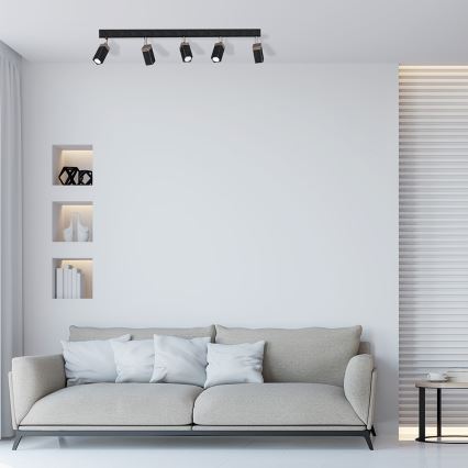 Kohdevalo SOLO 5xGU10/MR11/40W/230V musta