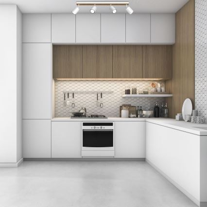 Kohdevalo TERRA 4xGU10/8W/230V valkoinen/tammi