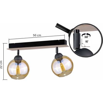 Kohdevalo THEA WOOD 2xE27/60W/230V
