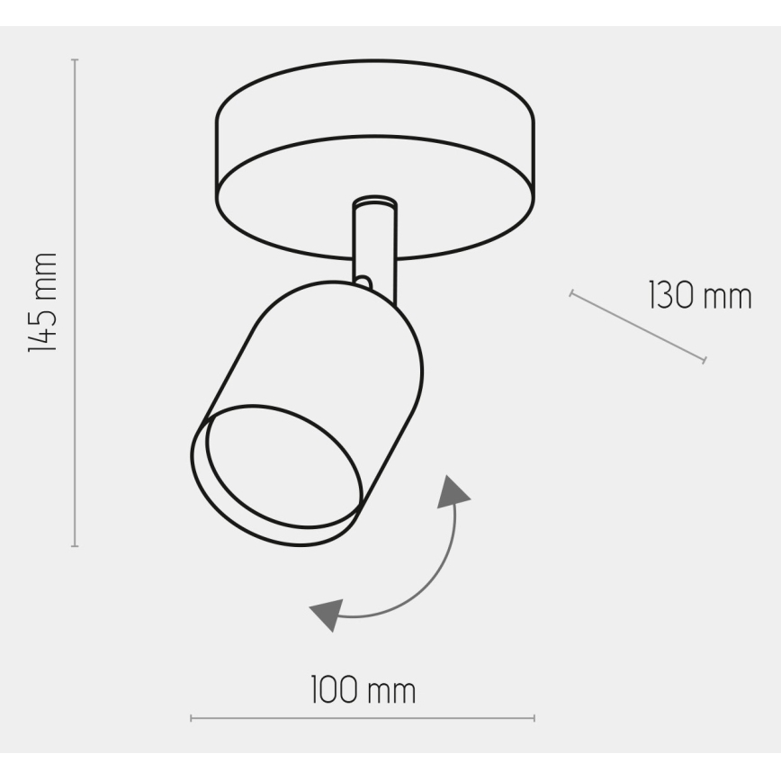 Kohdevalo TOP 1xGU10/10W/230V kulta/musta