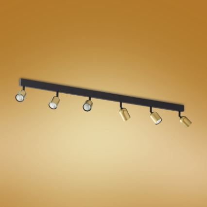 Kohdevalo TOP 6xGU10/10W/230V kulta/musta