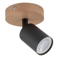 Kohdevalo TOP WOOD 1xGU10/10W/230V musta/puu