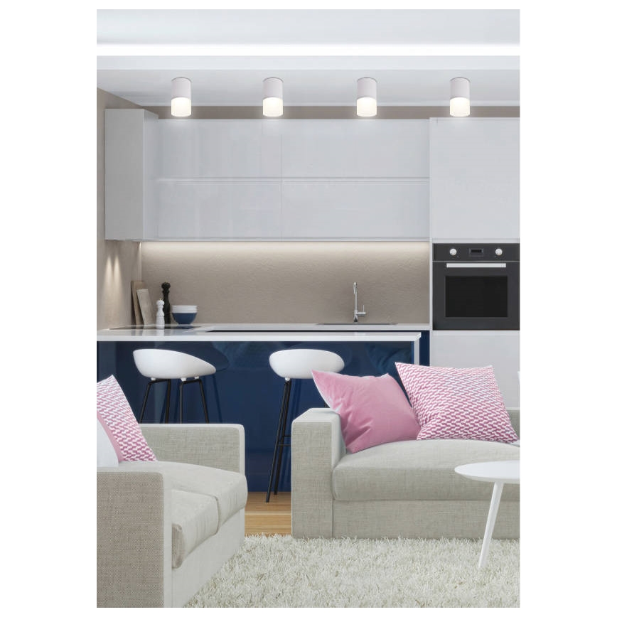 Kohdevalo TUBA 1xGU10/15W/230V harmaa/valkoinen