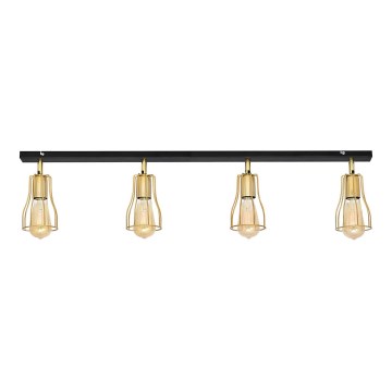 Kohdevalo TUBE 4xE27/15W/230V kultainen/musta