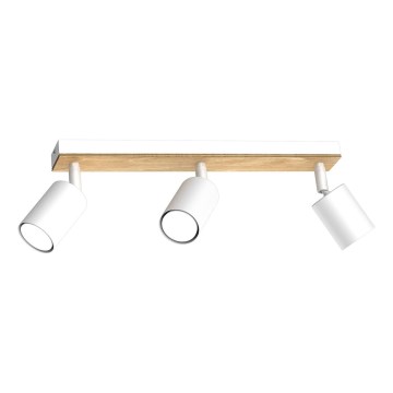 Kohdevalo TULON 3xGU10/8W/230V valkoinen/tammi