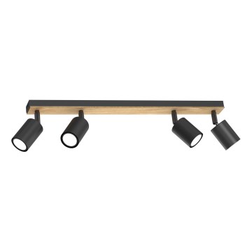 Kohdevalo TULON 4xGU10/8W/230V musta/tammi