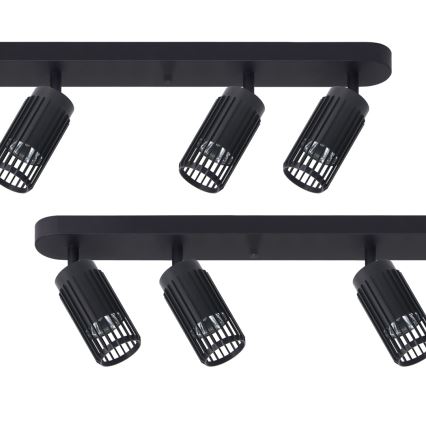 Kohdevalo VERTICAL 6xGU10/8W/230V musta