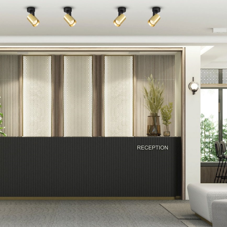 Kohdevalo VOLF 1xGU10/10W/230V kulta/musta