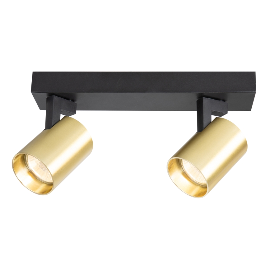 Kohdevalo VOLF 2xGU10/10W/230V kulta/musta