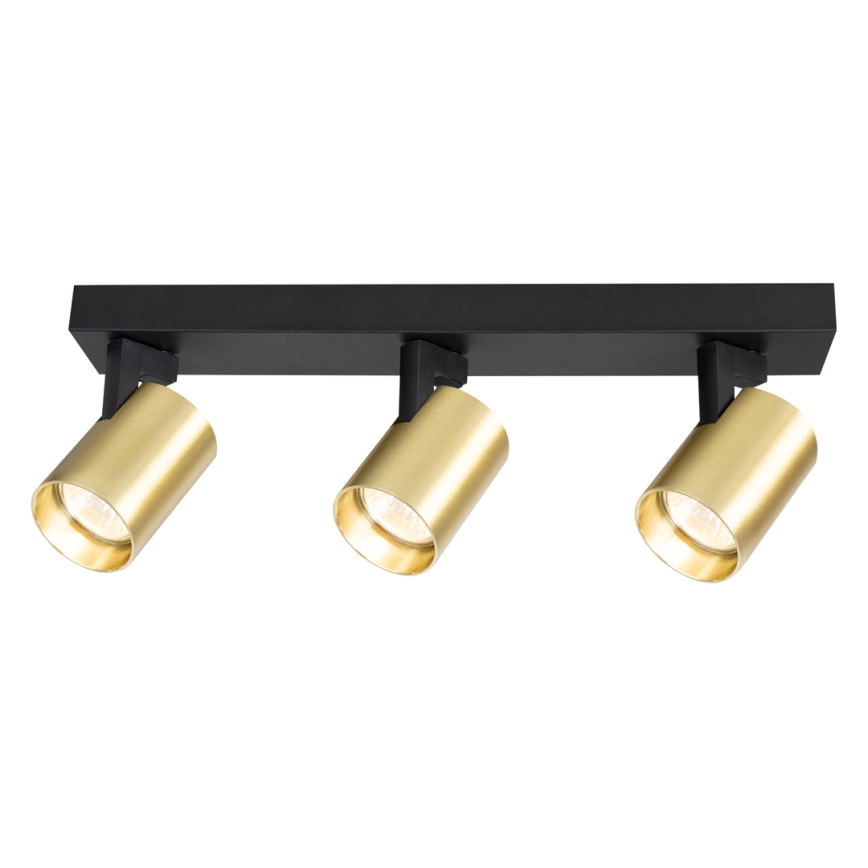 Kohdevalo VOLF 3xGU10/10W/230V kulta/musta