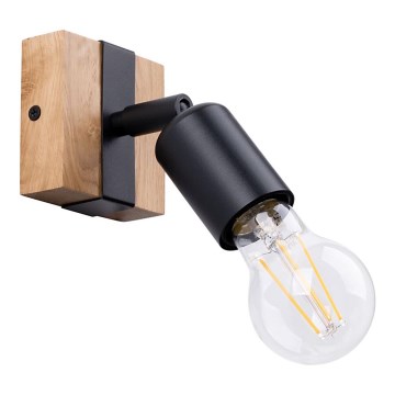 Kohdevalo ZUCA 1xE27/15W/230V musta/tammi