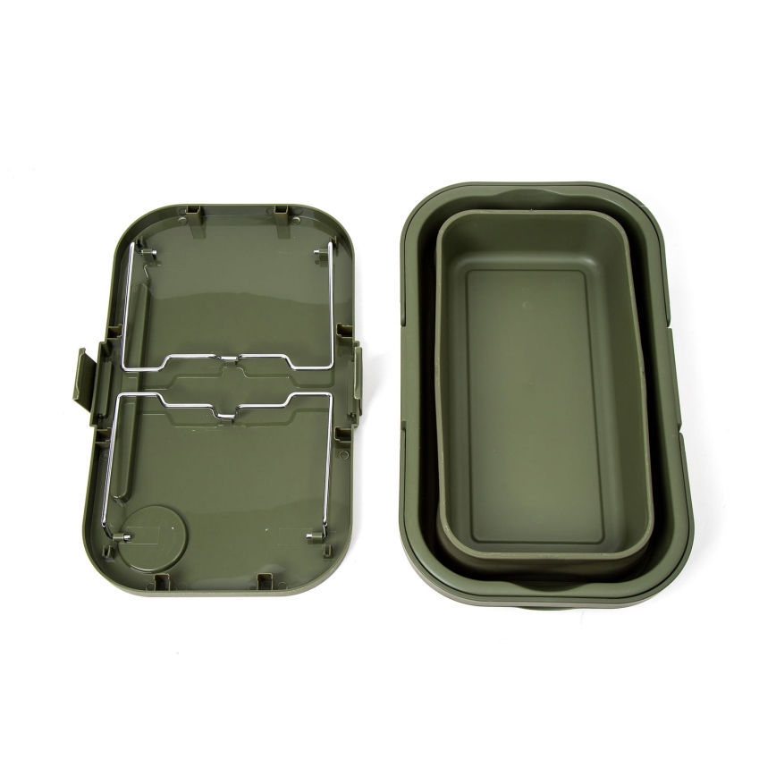 Kokoontaittuva retkeilypiknikkori kannella 2in1 vihreä