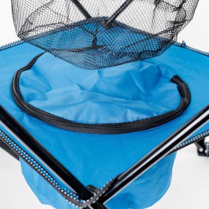 Kokoontaittuva retkeilypöytä + 2x tuoli sininen