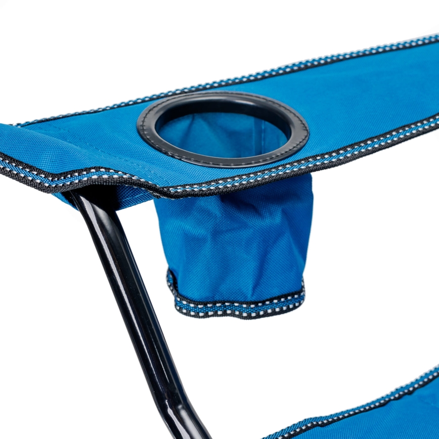 Kokoontaittuva retkeilypöytä + 2x tuoli sininen