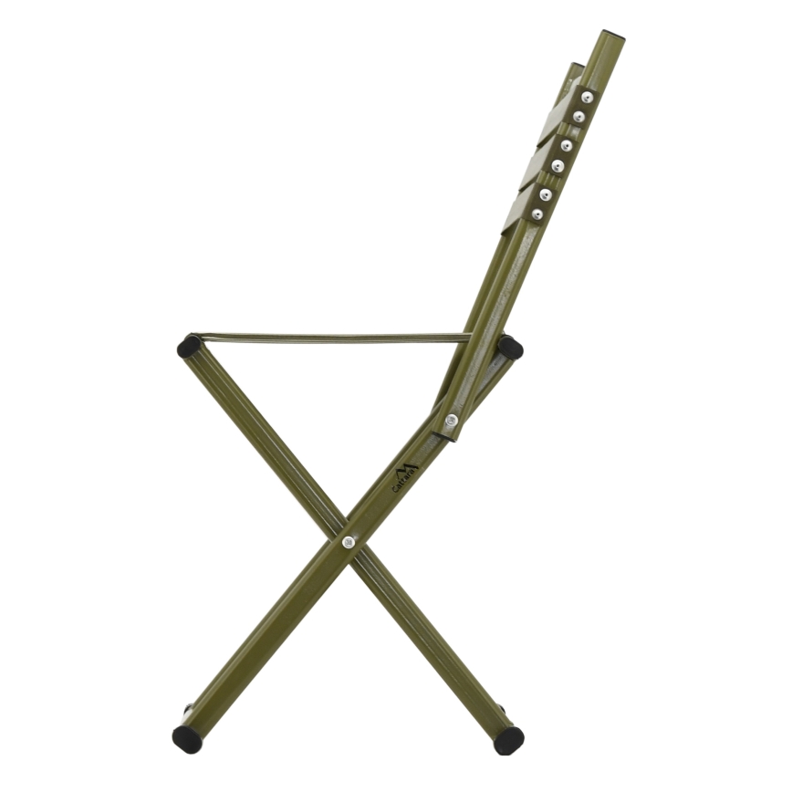 Kokoontaittuva retkeilytuoli selkänojalla vihreä