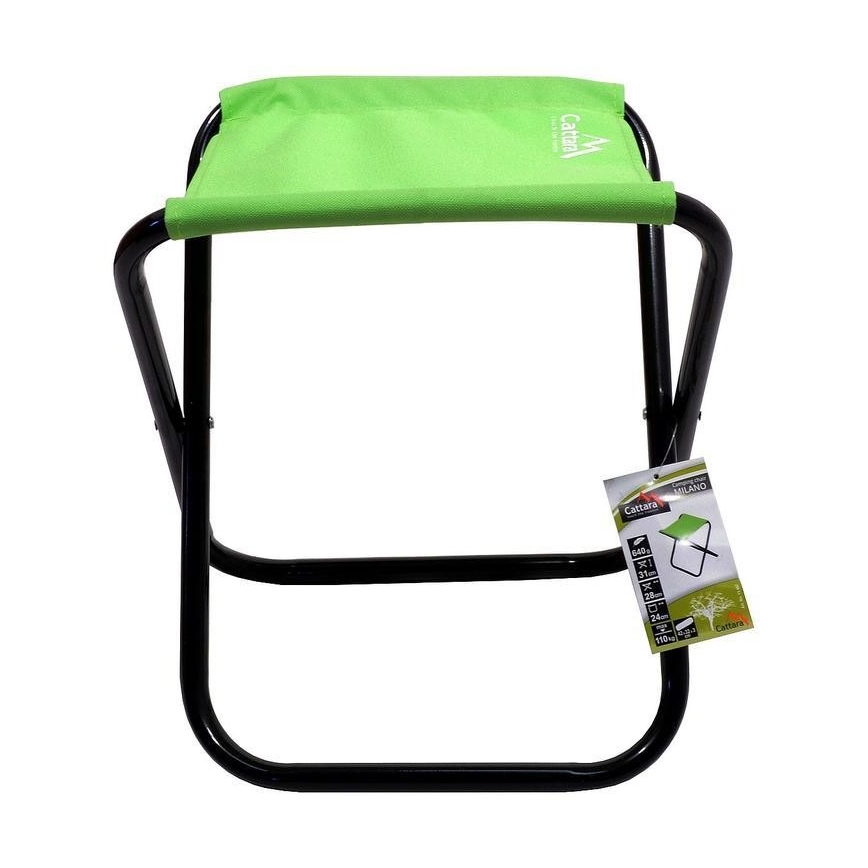 Kokoontaittuva retkeilytuoli vihreä/musta
