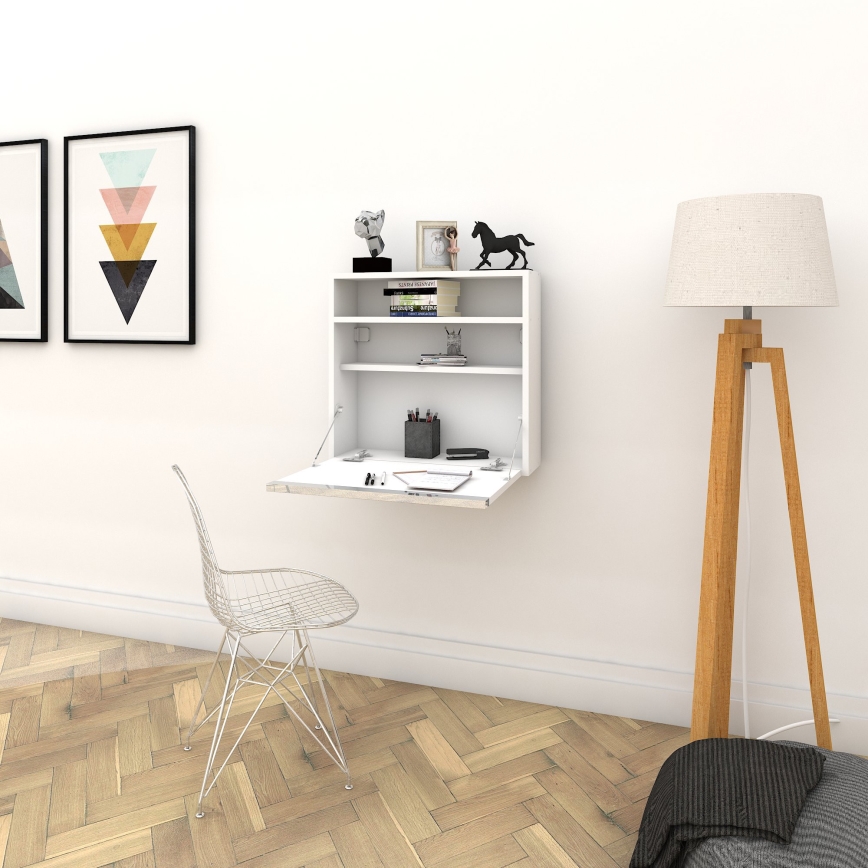 Kokoontaittuva työpöytä OPTIMUM 60x64 cm valkoinen