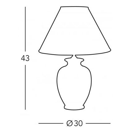 Kolarz 0014.73.7 - Pöytälamppu BORDEAUX 1xE27/100W/230V