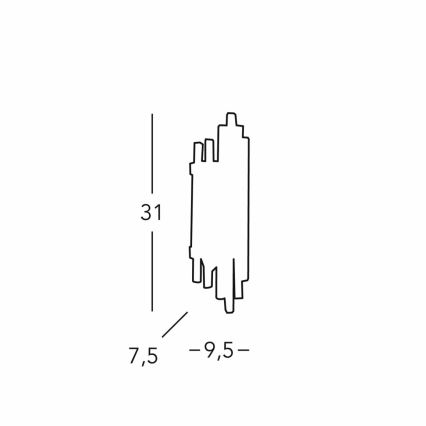 Kolarz 0342.62S.3 - Seinävalaisin ONTARIO 2xE14/40W/230V 31 cm 24K kulta