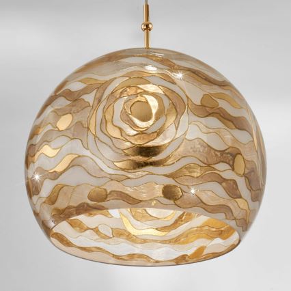 Kolarz 0392.31L.3.Aq.Ch - Kattokruunu johdossa LUNA 1xE27/60W/230V 24K kulta