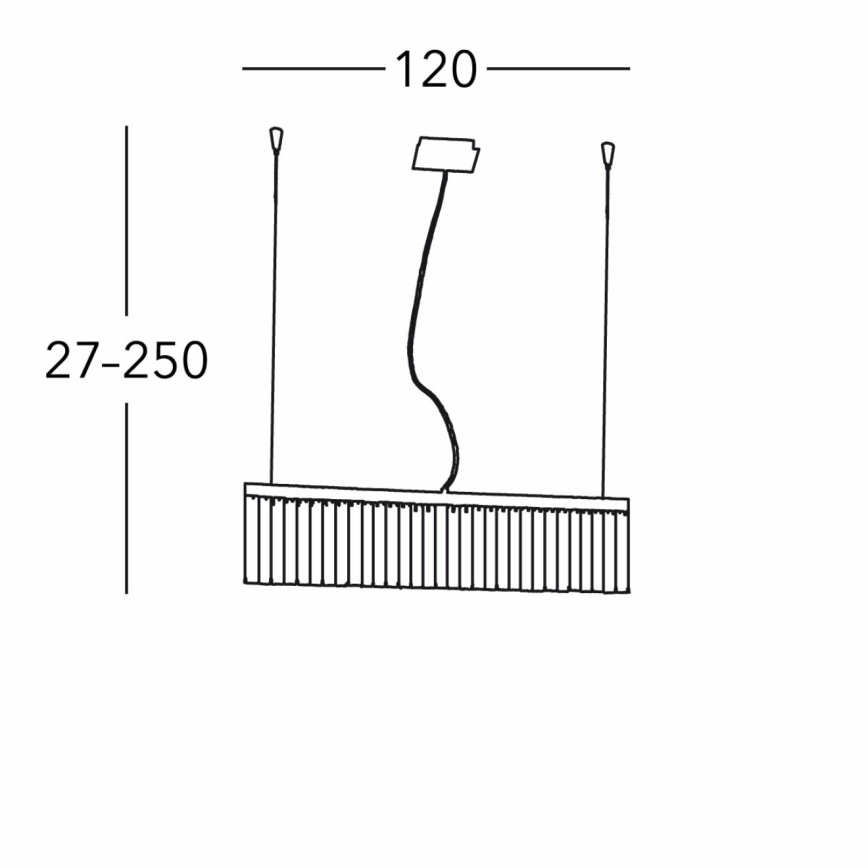 Kolarz 314.87.3 - Kristallikruunu PRISMA 7xG9/25W/230V 24K kulta, johdolla