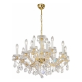 Kolarz 3149.88+4.3.KoT - Kristallikruunu ketjulla MARIA LOUISE 12xE14/40W/230V 24K kulta