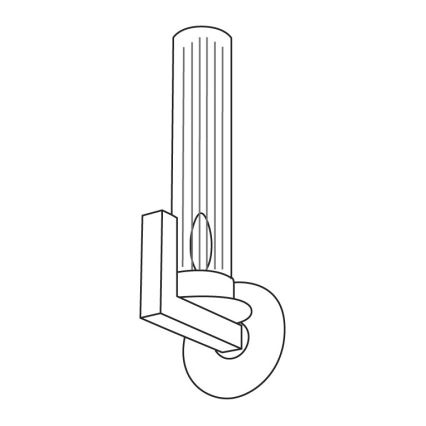 Kolarz 6009.60150 - Seinävalaisin RAGGIO 1xE14 / 25W / 230V hopea