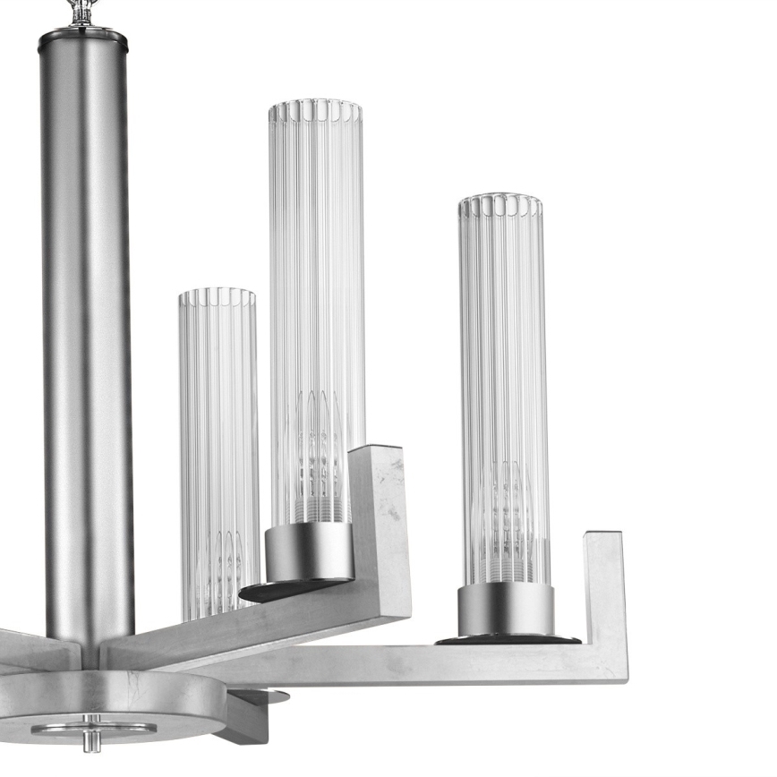 Kolarz 6009.80650 - Kattokruunu narussaRAGGIO 6xE14 / 25W / 230V hopea