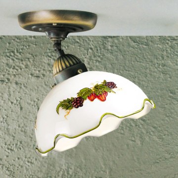 Kolarz 731.10.113 - Pintakiinnitteinen kattovalaisin NONNA 1xE27/75W/230V Ø 20 cm viininpunainen/mansikka