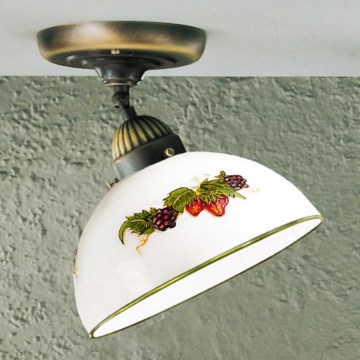 Kolarz 731.10.121 - Kiinteä kattokruunu NONNA 1xE27/75W/230V halkaisija 20 cm viinirypäleet/mansikoita