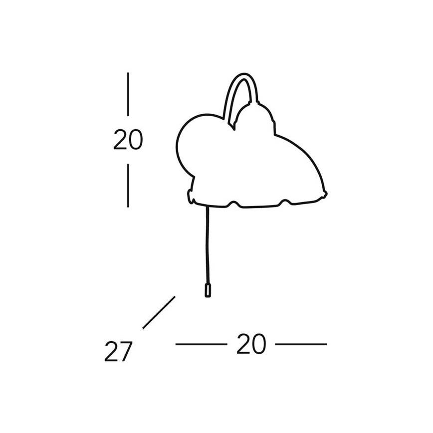 Kolarz 731.61.17 - Seinävalaisin NONNA 1xE27/75W/230V sininen