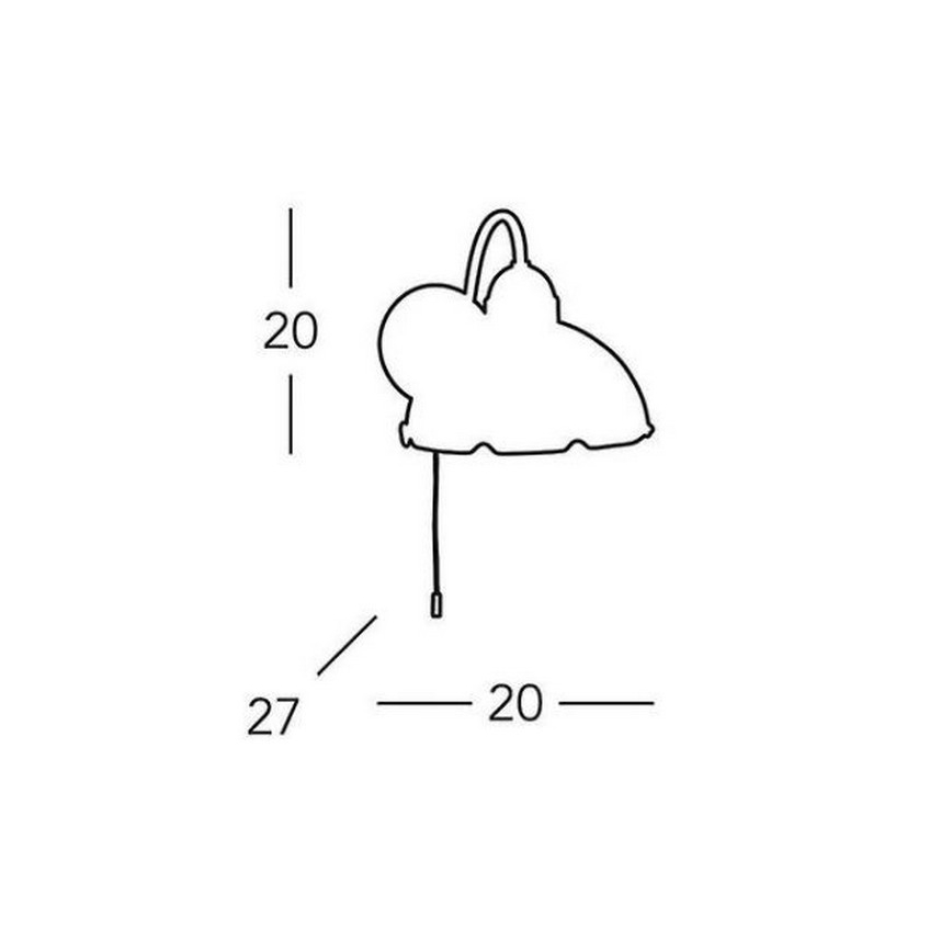 Kolarz 731.61.73 - Seinävalaisin NONNA 1xE27/75W/230V