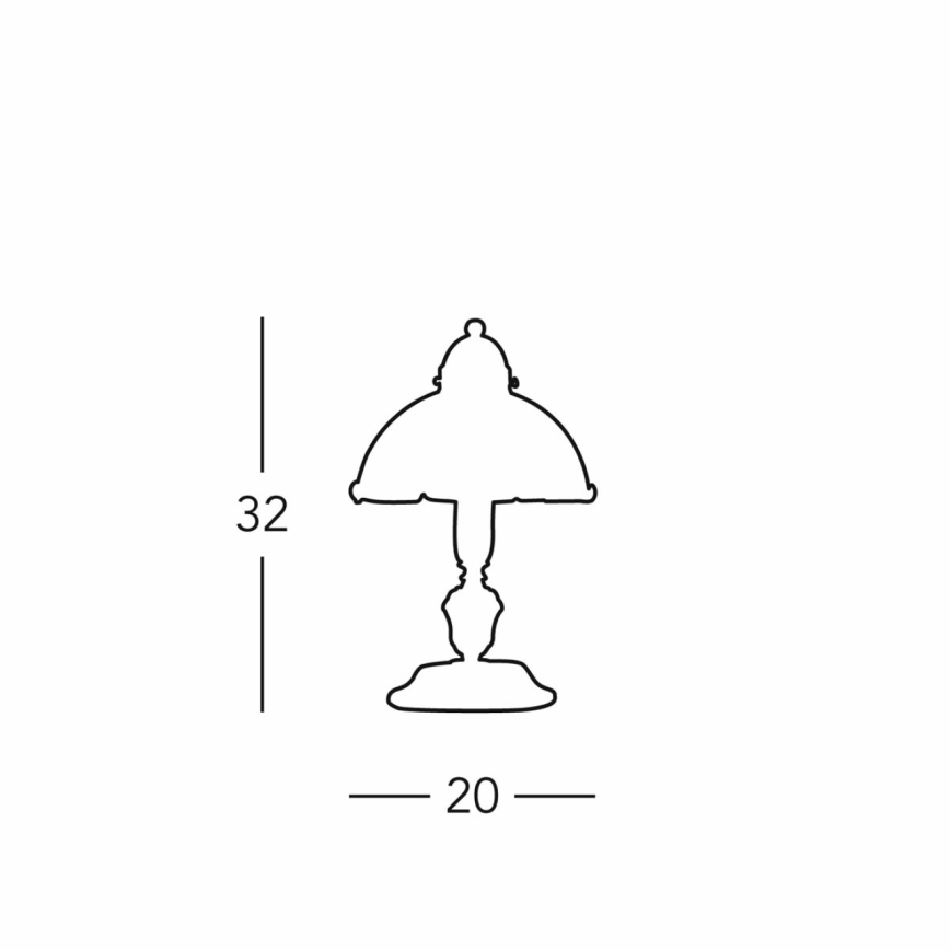 Kolarz 731.73.100 - Pöytävalaisin NONNA 1xE27/75W/230V ruskea/Peura vihreä