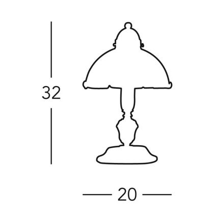 Kolarz 731.73.17 - Pöytälamppu NONNA 1xE27/75W/230V sininen