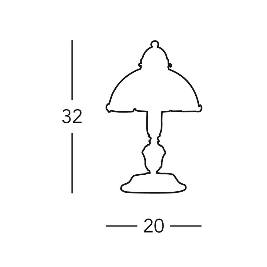 Kolarz 731.73.21 - Pöytävalaisin NONNA 1xE14/60W/230V vihreä